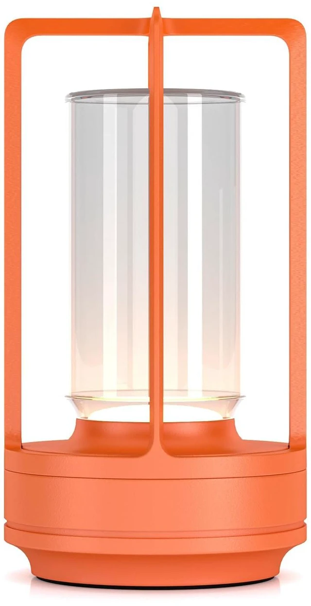 Main image of Rechargeable Cordless Small Metal Table Lamp, Stepless Dimming, 3-Color Orange, 2600mAh Battery, Portable LED Desk Light, Cute, Suitable for Indoor/Outdoor/Restaurant/Bedroom/Bar/Coffee/Camping
