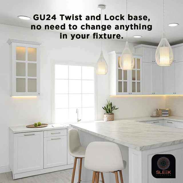 Alt view image 7 of 7 - GU24 23W T2 Spiral CFL Light Bulb 5000K Daylight 2-Prong