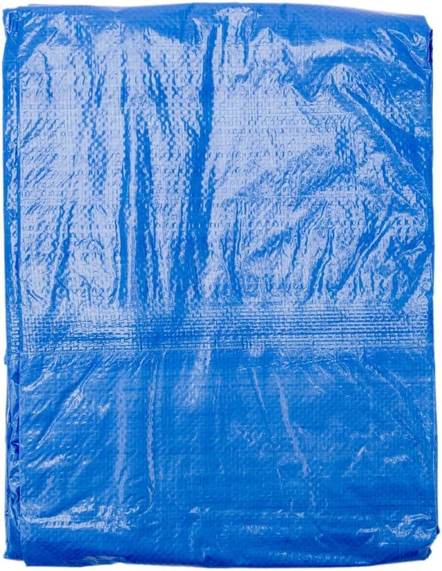 Alt view image 3 of 3 - Grizzly Tarps by 14' x 30' Large Multi-Purpose Waterproof Heavy Duty Poly Tarp with Grommets Every 36", 8x8 Weave, 5 Mil Thick, for Home, Boats, Cars, Camping, Protective Cover, Blue