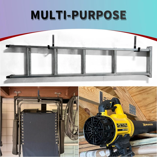 Alt view image 5 of 7 - Heavy Duty Steel Hooks - Garage & Garden Tool Organizer, Wall Mount Hooks, Hose Hanger (12, Small)