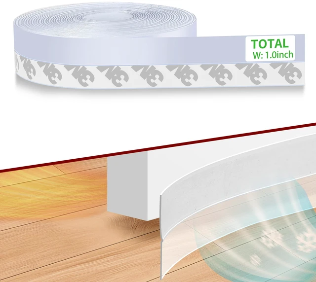 Main image of Weather Stripping Door Seal 100% Silicone, 33ft Strong Adhesive, Flexible Sealing for Gaps & Drafts, Perfect for Energy Efficiency and Weatherproofing