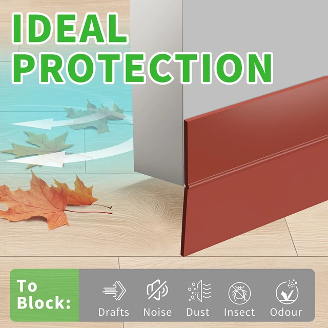 Alt view image 2 of 7 - Weather Stripping Door Seal, 1.4in Brown Flex Seal Tape Heavy-Duty Silicone, Strong Adhesive, Seals Medium Gaps for Winter Cold Protection and Energy Efficiency