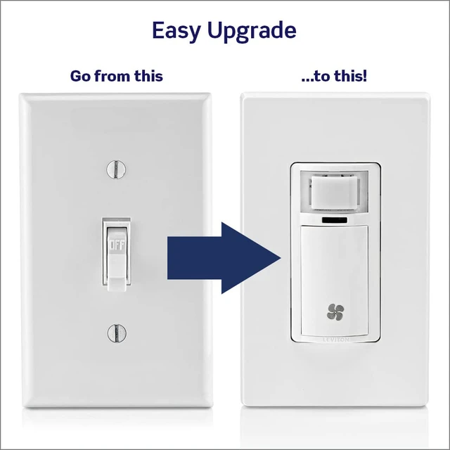 Alt view image 6 of 7 - Humidity Sensor Switch for Bathroom Exhaust Fan, Automate Ventilation, Air Circulation, Moisture Control, ¼ HP, Single Pole, DHS05-1LT, Light Almond