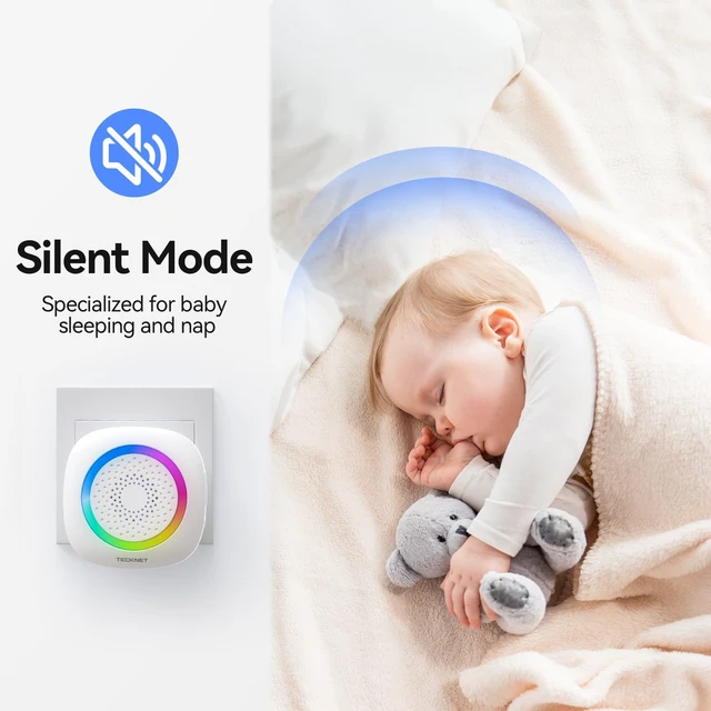 Alt view image 6 of 7 - Wireless Doorbell, Plug in Door Bells Wireless Cordless with 2 Receivers, IP66 Waterproof Wireless Door Chime Kit with RGB Light, 400M Wireless Range, 60 Chimes, 5 Volume Level (white)