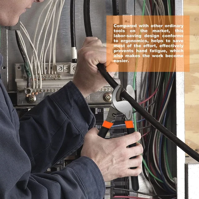 Alt view image 7 of 7 - Battery Cable Lug Crimping Tool AWG 10-1/0 & Heavy Duty Wire Cutter Terminal Crimper AWG 10 8 6 4 2 1/0 for Wire Connectors, Copper Lug Crimping Tool for Electrical Wiring/Marine/RV Cable