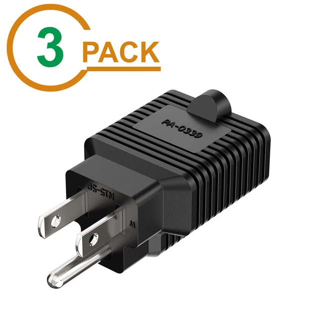 Alt view image 2 of 7 - 3 Pack 4-in-1 5-15P to 5-15R, 5-20R, 6-15R, 6-20R T Blade Adapter 15 Amp to 20 Amp Household AC Plug, 4 in 1 15A 125V to 20A 250V AC Power Adapter