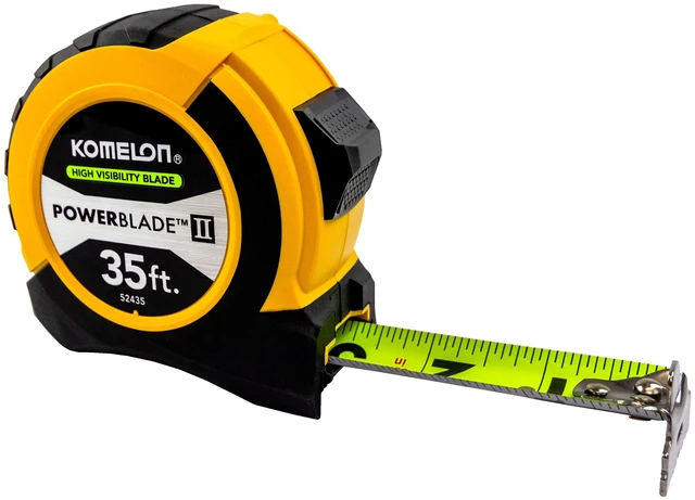 Main image of 52435; 35' x 1.06" Powerblade II Tape Measure, ABS Case, Black/Yellow, Small