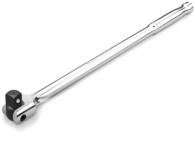 Main image of 00339A 3/8-Inch-Drive Premium Breaker Bar, 12 Inches Long, Nut Breaker Bar, 180-Degree Flex Cr-Mo Head with Cr-V Steel Construction