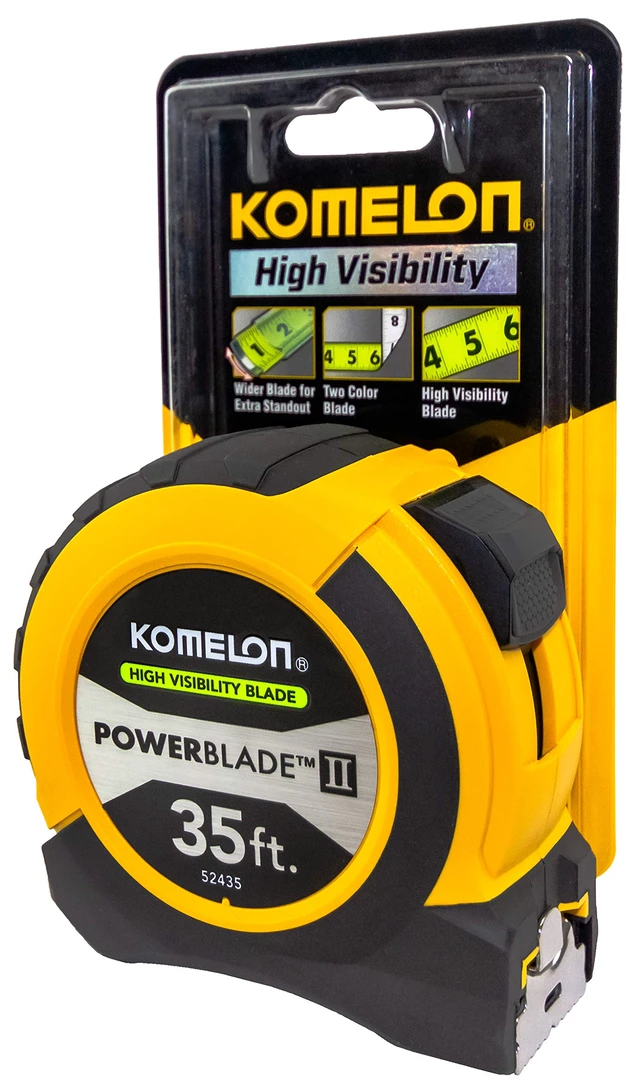 Alt view image 6 of 6 - 52435; 35' x 1.06" Powerblade II Tape Measure, ABS Case, Black/Yellow, Small