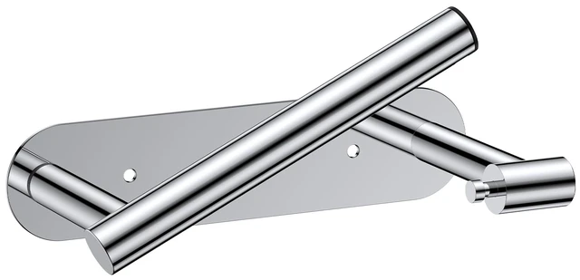 Main image of Commercial Toilet Paper Holder Wall Mount Bathroom Tissue Holder Chrome | Adhesive or Screw | SUS304 Stainless Steel Rustproof | Pivoting Tissue Roll Holder | Round Base