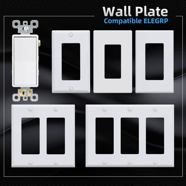 Alt view image 6 of 7 - 4 Way Decorative Light Switch, 15Amp, 120-277 Volt, AC Decorator Rocker Paddle Wall Switch Replacement, Self-Grounding, Residential and Commercial Grade, UL Listed (10 Pack, Glossy White)