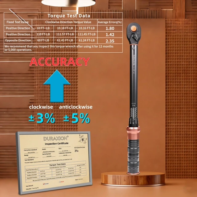 Alt view image 3 of 7 - Torque Wrench 3/8-Inch Drive Dual Range Scales 10-110 Ft-Lb/13.56-149.14Nm ±3% Precision, 72 tooth Dual-direction Torque Wrenches for Bike, Motorcycle and Car Repair