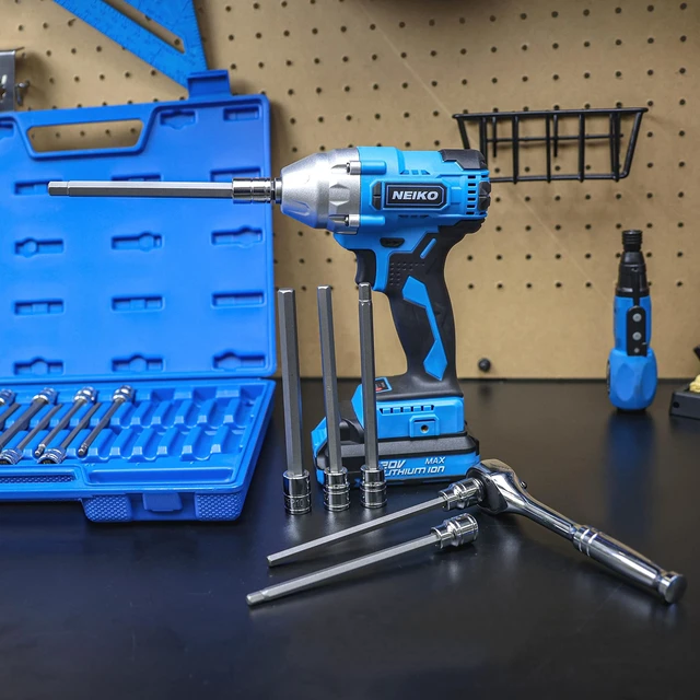 Alt view image 6 of 6 - 10079A Extra Long Allen Hex Bit Socket Set, 18 Piece SAE and Metric Allen Socket Set, 3/8 Drive, 1/8" 3/8 Inch & 3mm 10mm, 6 Long Allen Hex Socket Bit Set, Allen Head Hex Key Socket Set