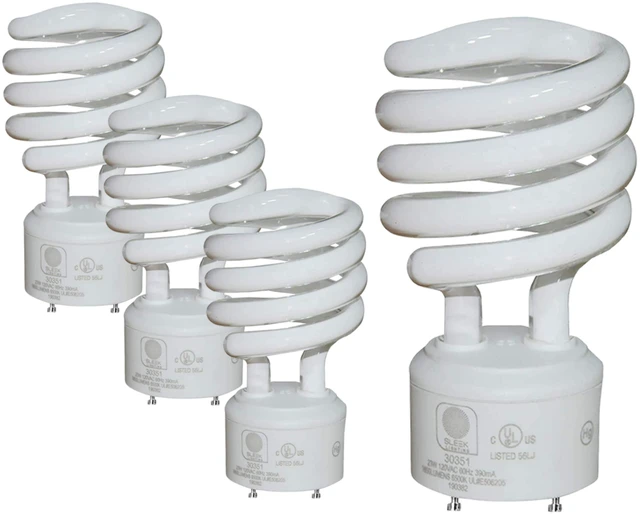 Main image of GU24 23W T2 Spiral CFL Light Bulb 3500K Neutral White 2-Prong