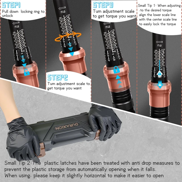 Alt view image 5 of 7 - Torque Wrench 3/8-Inch Drive Dual Range Scales 10-110 Ft-Lb/13.56-149.14Nm ±3% Precision, 72 tooth Dual-direction Torque Wrenches for Bike, Motorcycle and Car Repair