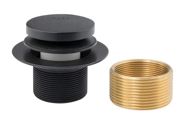Alt view image 4 of 7 - Tip-Toe Bathtub Drains Trim Set with Two-Hole Overflow Faceplate, Replacement Bath Drain Trim Kit with 2-Hole Overflow Faceplate and Universal Fine/Coarse Thread (Oil Rubbed Bronze)