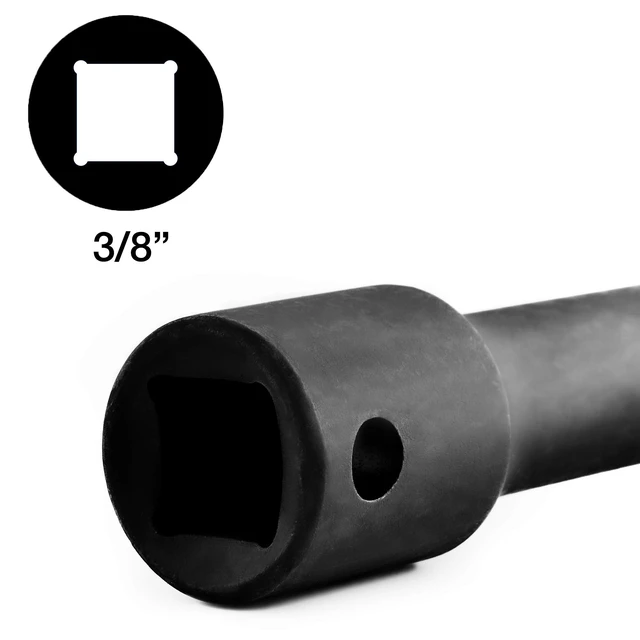 Alt view image 5 of 6 - 00234A 3/8-Inch-Drive Impact Extension-Bar Set, Made with CrV Steel, 3-Inch, 5-Inch, and 10-Inch Sizes, 3-Piece Set