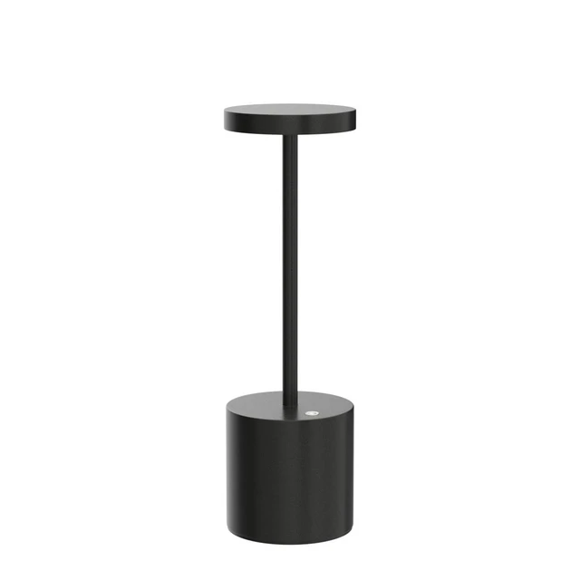 Alt view image 4 of 7 - LED Cordless Table Lamps, 5000mAh Rechargeable Table Light Portable Outdoor Table Lamp, 3 Color Stepless Dimming Battery Powered Lamp for Dinner/Patio/Restaurant/Bedroom (Black)