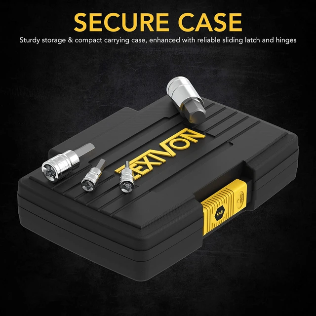 Alt view image 3 of 7 - HEX Bit Socket Set, Premium S2 Alloy Steel | 13-Piece SAE 5/64" - 9/16" Set | Enhanced Storage Case (LX-142)
