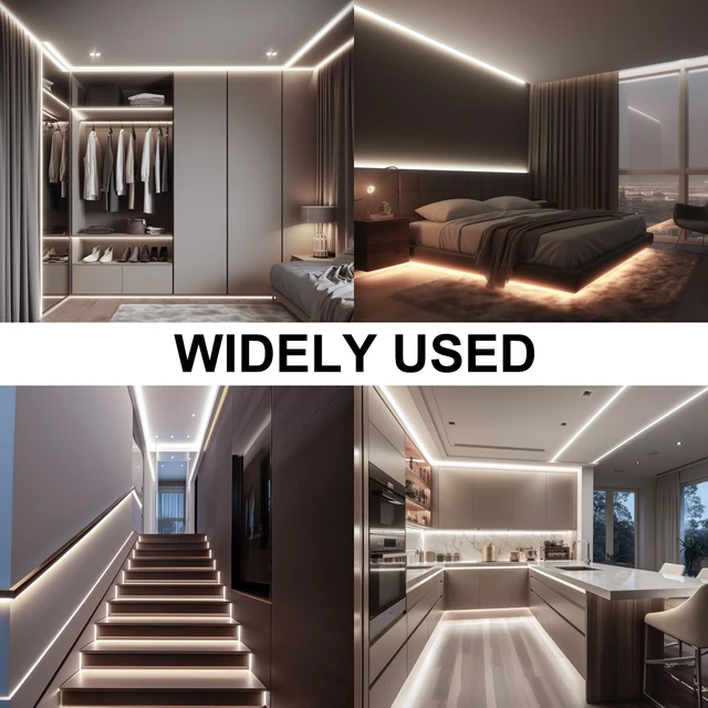 Alt view image 6 of 6 - COB LED Strip Light with Remote, Dimmable 32.8FT/10M Flexible High Density LED Light,4000K Natural White 3200LEDs Super Bright LED Light Strip CRI 90+ for Bedroom,Kitchen,DIY Home Decoration