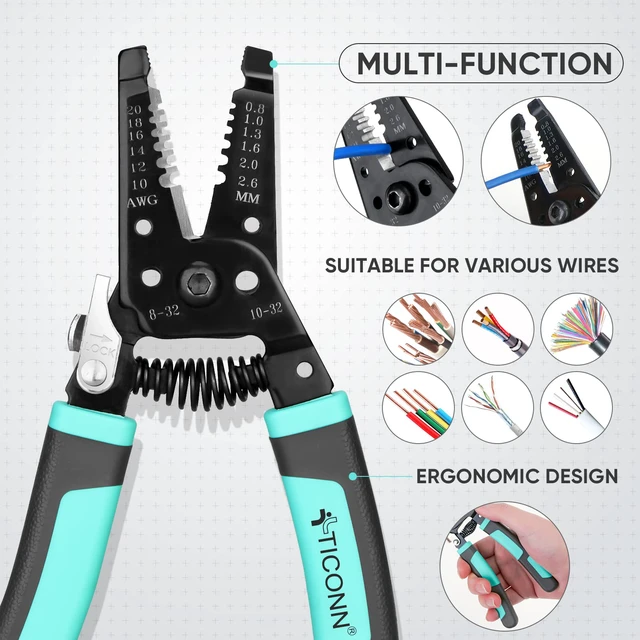 Alt view image 3 of 7 - Crimping Tool for Heat Shrink Connectors - Ratcheting Wire Crimper - Crimping Pliers - Ratchet Terminal Crimper - Wire Crimp Tool (Combo Kit)