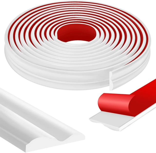 Main image of 20 Ft x 1.6''Wall Decoration Molding Trim,Self-Adhesive 3D Chair Rail Panel Molding, Flexible DIY Wall Trim for Walls Mirror Window Frame and Home Decoration