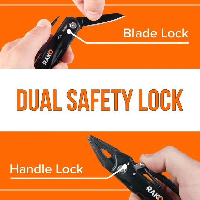 Alt view image 5 of 7 - Pro Tools Pliers Multitool - Cool Unique Gifts For Dads Who Have Everything - Compact DIY Survival Multi Tool Gift for Men, Husband, Handyman - Backpacking & Camping Accessories