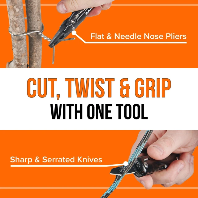 Alt view image 6 of 7 - Pro Tools Pliers Multitool - Cool Unique Gifts For Dads Who Have Everything - Compact DIY Survival Multi Tool Gift for Men, Husband, Handyman - Backpacking & Camping Accessories