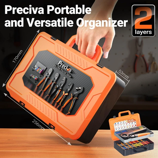 Alt view image 5 of 7 - Ferrule Crimping Tool Kit - AWG 28-5 (0.08-16mm²) Ferrule Crimper with 1520Pcs Single & Twin Ferrules Connectors, Self-Adjustable Ratchet Ferrule Terminals Crimping Tool