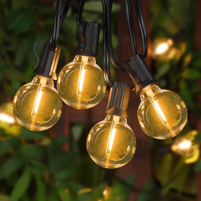 Alt view image 7 of 7 - 75 Pack G40 LED Replacement String Light Bulbs, E12 Base, 1W,2700K Waterproof, Shatterproof, Energy Efficient, Dimmable, Equal to 5W Incandescent, Warm White, Not Solar String Compatible