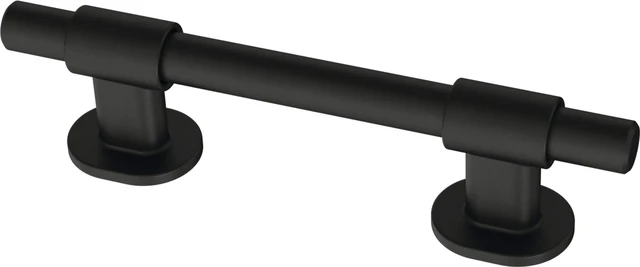 Main image of 5 Pack Matte Black Cabinet Handles Adjustable Drawer Pulls for Kitchen Cabinet Knobs Dressers and Cupboards Fits 1-3/8 to 4 Inch (35102mm) Hole Center | Adjusta-Pull