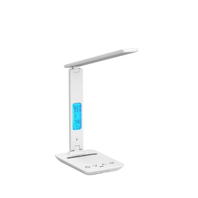 Alt view image 4 of 7 - Desk Lamp with Wireless Charger: USB Charging Port, Table Lamp with Clock, Desk Lamps for Home Office College Dorm Room Essentials