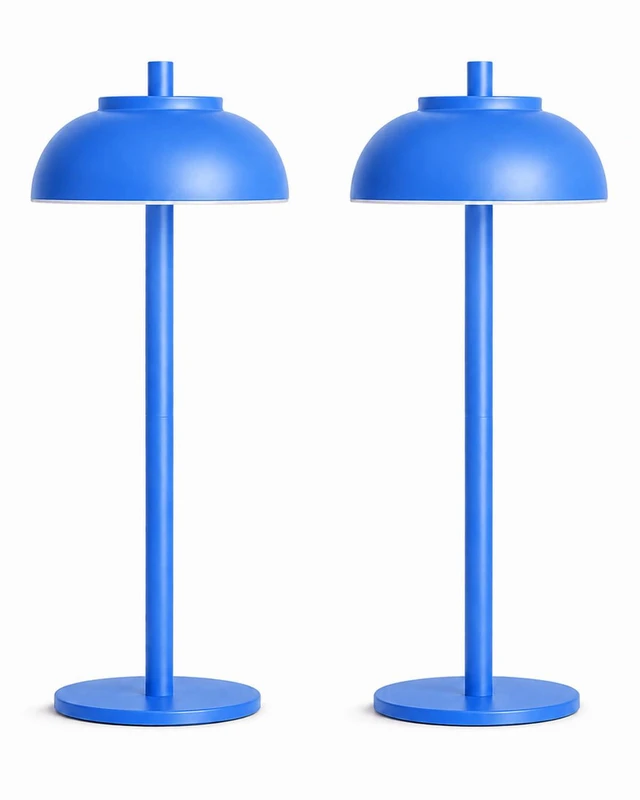 Main image of Blue Cordless Table Lamps, Rechargeable LED Touch Lamp, 2 Pack Waterproof, 5000mAh Battery, Touch Dimming, Wireless Table Lamps for Outdoor Patio, Restaurant, Dinner, Table Top, Home Bar