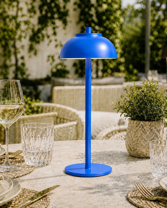 Alt view image 2 of 7 - Blue Cordless Table Lamps, Rechargeable LED Touch Lamp, 2 Pack Waterproof, 5000mAh Battery, Touch Dimming, Wireless Table Lamps for Outdoor Patio, Restaurant, Dinner, Table Top, Home Bar