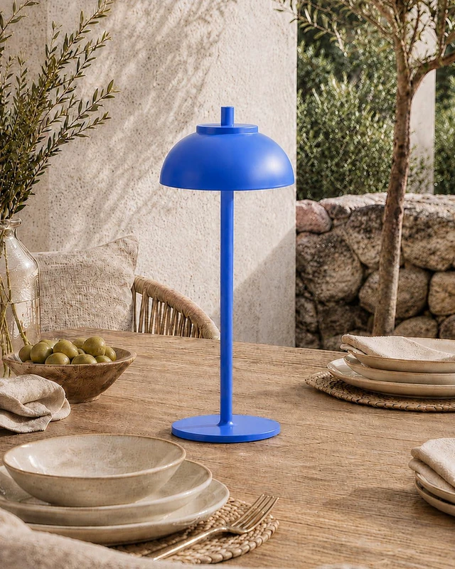 Alt view image 5 of 7 - Blue Cordless Table Lamps, Rechargeable LED Touch Lamp, 2 Pack Waterproof, 5000mAh Battery, Touch Dimming, Wireless Table Lamps for Outdoor Patio, Restaurant, Dinner, Table Top, Home Bar