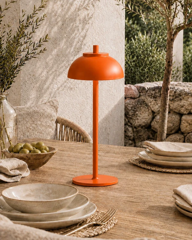 Alt view image 5 of 7 - Orange Cordless Table Lamps, Rechargeable LED Touch Lamp, 2 Pack Waterproof, 5000mAh Battery, Touch Dimming, Wireless Table Lamps for Outdoor Patio, Restaurant, Dinner, Table Top, Home Bar