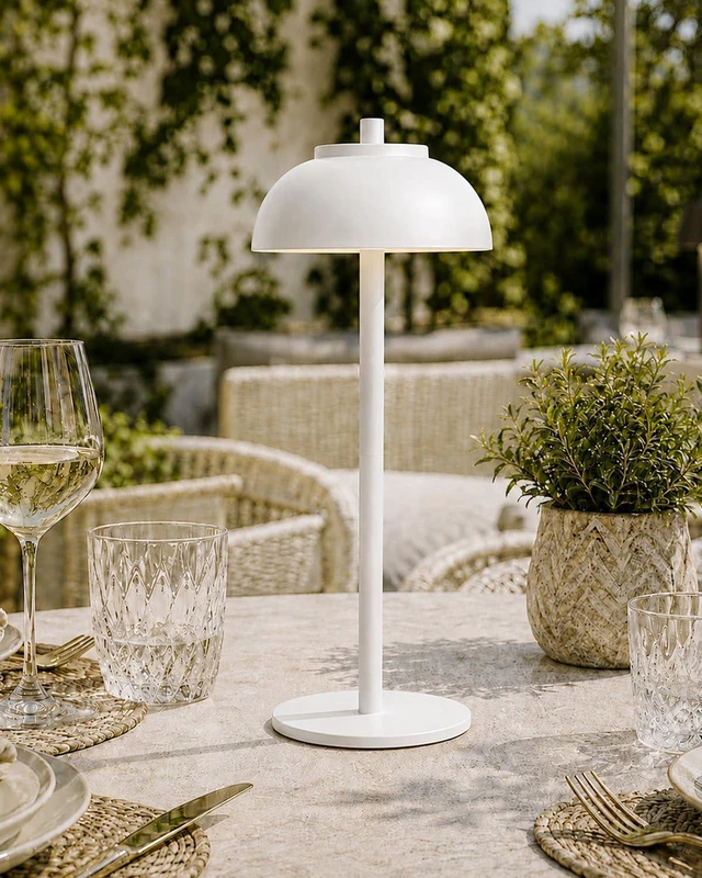 Alt view image 2 of 7 - White Cordless Table Lamps, Rechargeable LED Touch Lamp, 2 Pack Waterproof, 5000mAh Battery, Touch Dimming, Wireless Table Lamps for Outdoor Patio, Restaurant, Dinner, Table Top, Home Bar