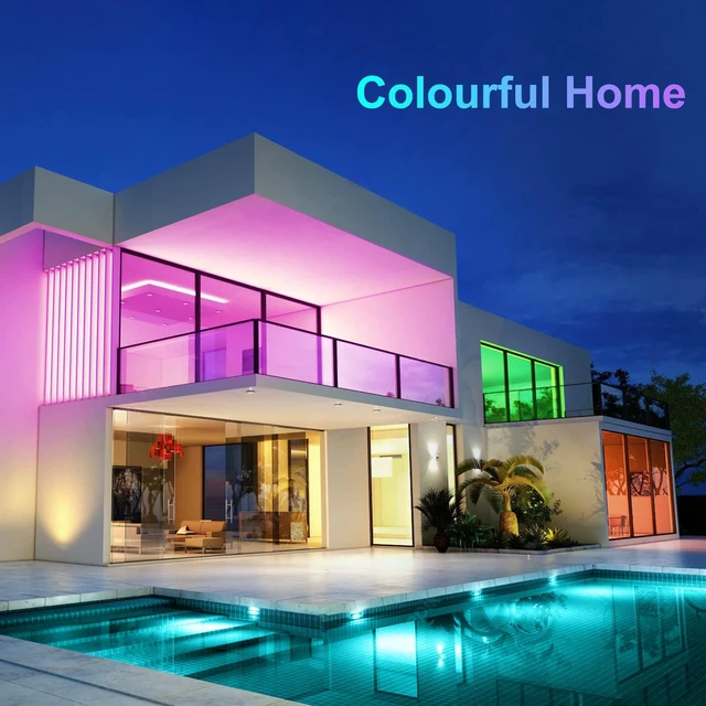 Alt view image 6 of 7 - 130ft LED Strip Lights RGB Color Changing 65.6ft x 2 Rolls, Music Sync, Dimmable, 24V Bluetooth LED Lights, Smart App & Remote Control for Bedroom DIY