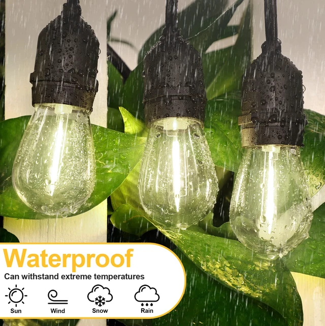 Alt view image 5 of 7 - 24 Pack Shatterproof Outdoor String S14 Replacement Bulb, 1W,4000K Waterproof, LED Energy Efficient, Dimmable, E26 Base, Equal to 11W Incandescent, Neutral White, Not Solar String Compatible
