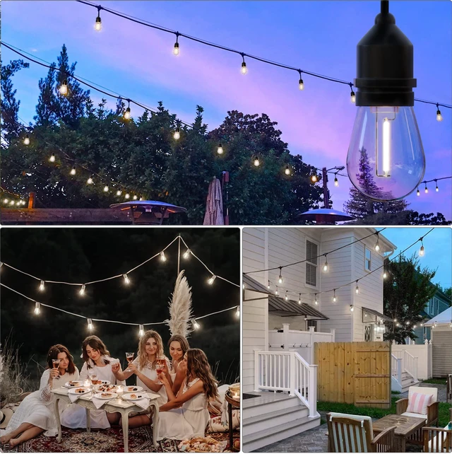 Alt view image 7 of 7 - 24 Pack Shatterproof Outdoor String S14 Replacement Bulb, 1W,4000K Waterproof, LED Energy Efficient, Dimmable, E26 Base, Equal to 11W Incandescent, Neutral White, Not Solar String Compatible
