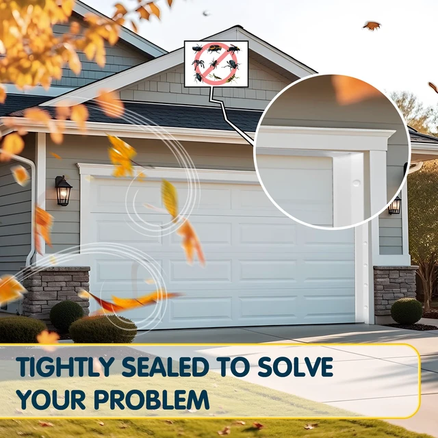 Alt view image 2 of 7 - Garage Door Seal Top and Sides - 23 FT TPE Weather Stripping Garage Door Seal Replacement Weatherproofing Universal Sealing, White