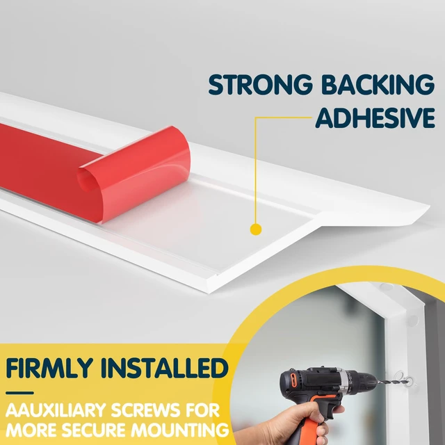 Alt view image 6 of 7 - Garage Door Seal Top and Sides - 23 FT TPE Weather Stripping Garage Door Seal Replacement Weatherproofing Universal Sealing, White