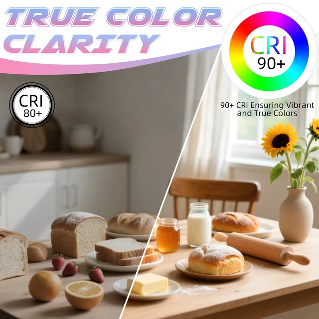 Alt view image 6 of 7 - Candelabra Light Bulbs, 60W Equivalent, E12 LED Bulb, 2700K Soft White LED Chandelier Bulb, 6 Pack B10 Candle Bulbs, 90+CRI, 600LM, Clear Glass, Non-Dimmable