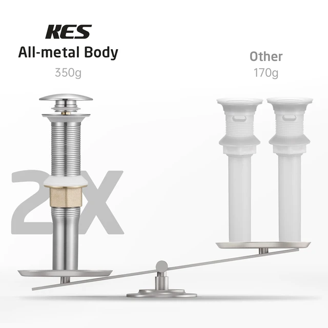 Alt view image 3 of 7 - Bathroom Sink Drain with Strainer Basket Hair Catcher Anti Clog Pop Up Drain Stopper Vanity Vessel Sink Without Overflow, Brushed Nickel All Metal Rustproof 304 Stainless Steel, S2013D-BN