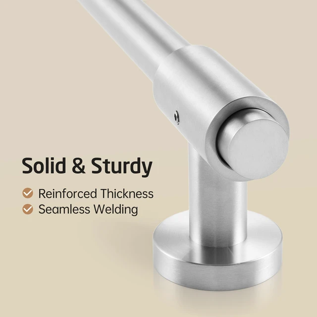 Alt view image 5 of 7 - 30-Inch Shower Slide Bar with Adjustable Handheld Shower Head Holder, Reuse Existing Holes, SUS304 Brushed Stainless Steel Wall Mount for Bathroom, Drilling Required, F209S78-BS