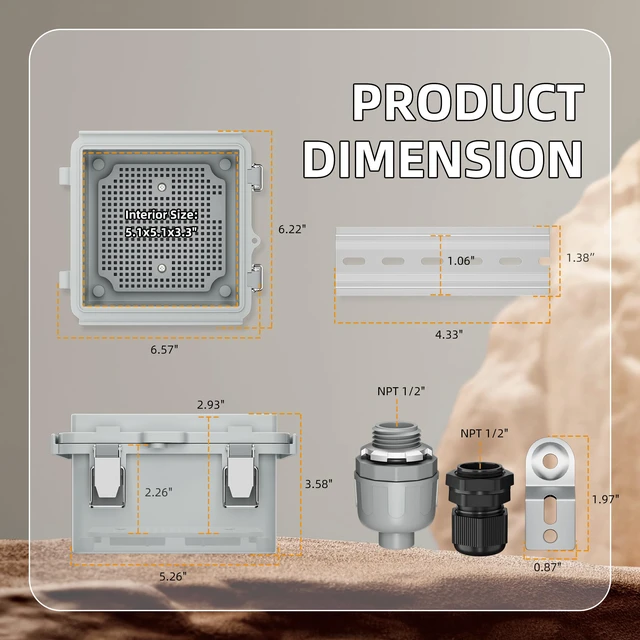 Alt view image 3 of 6 - Outdoor Electrical Box 6X6 Junction Box (Pack of 2)