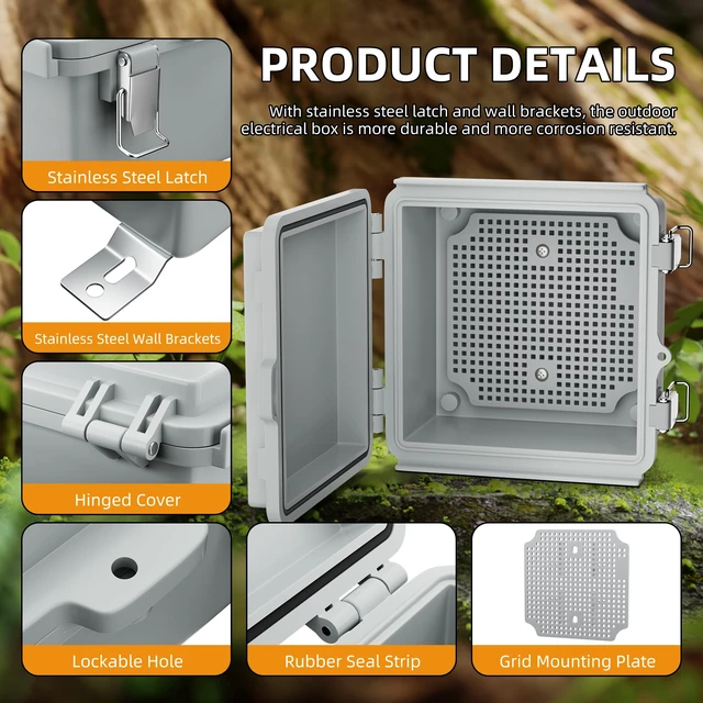 Alt view image 4 of 6 - Outdoor Electrical Box 6X6 Junction Box (Pack of 2)