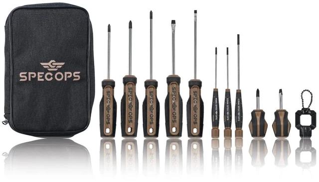 Main image of Tools Screwdriver Set for Professional Construction & Jobsite Use, Phillips and Slotted Drivers with Magnetic Tips, 10-Piece