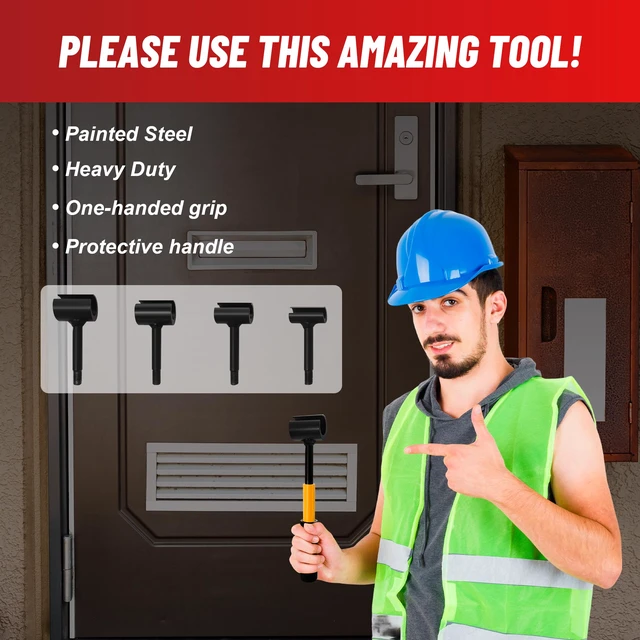 Alt view image 2 of 7 - Door Hinge Adjustment Tool for Residential and Commercial 5-in-1 Hinge Gap Adjusting Wrench for Door Quick and Efficient Solutions, User-Friendly Adjustments Tools