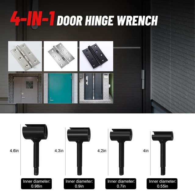 Alt view image 6 of 7 - Door Hinge Adjustment Tool for Residential and Commercial 5-in-1 Hinge Gap Adjusting Wrench for Door Quick and Efficient Solutions, User-Friendly Adjustments Tools